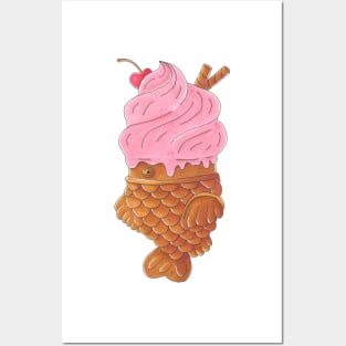 Taiyaki Ice Cream Posters and Art